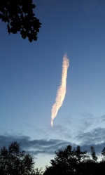 Contrail over Kildare. Image Author